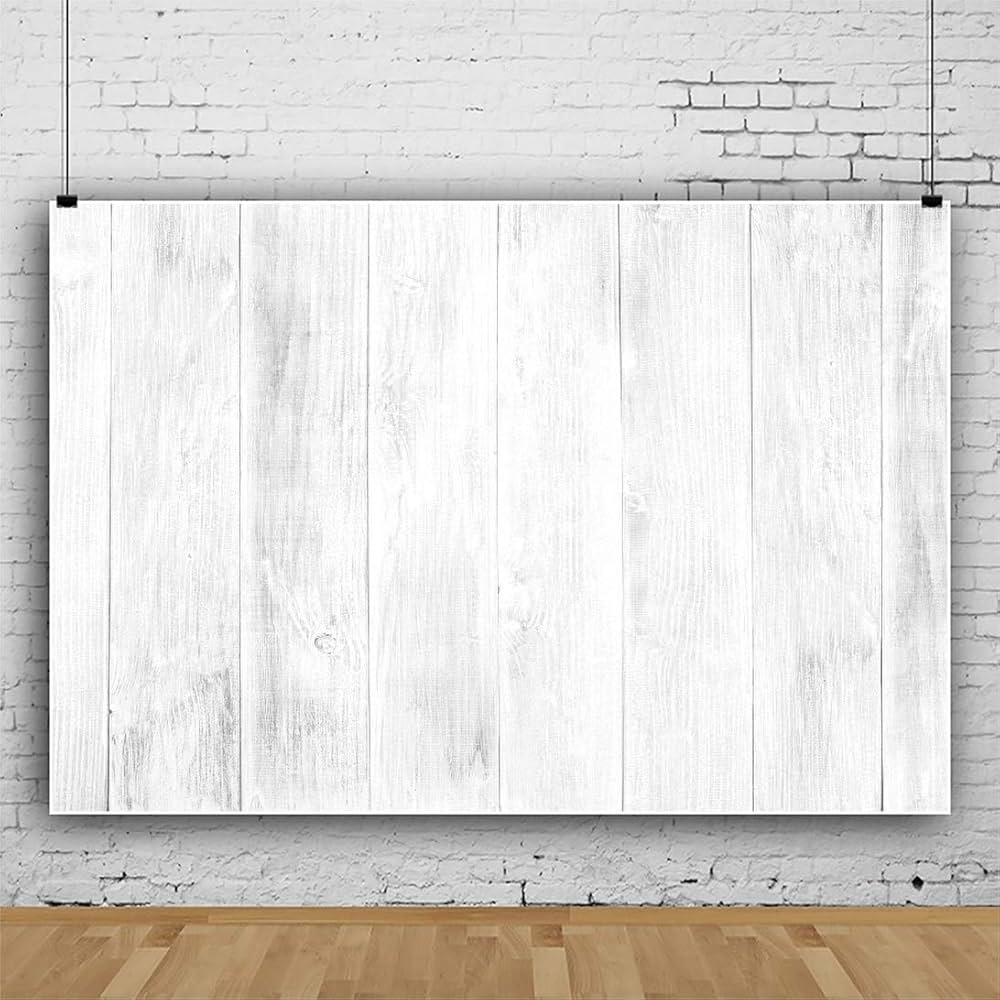 Amazon.co.jp: Qinunipoto 背景布 木の板の柄 白 明るい 木目の背景